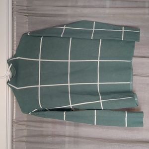 Green Grid Sweater